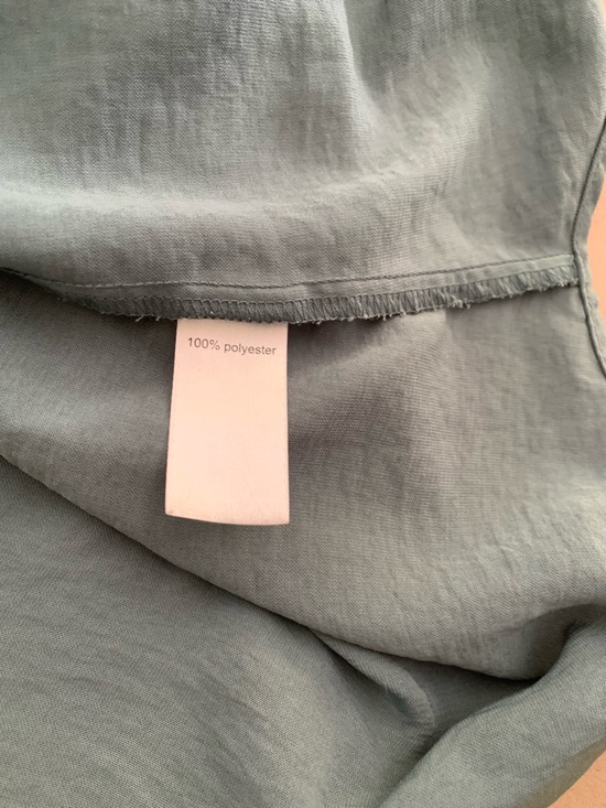 Coquette Office Cottage Grayish Green Cap Sleeve Scoop Neck Blouse size L - Picture 6 of 6